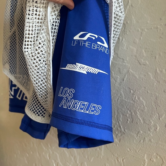 LF The Brand Mesh Fishnet Layered Shorts - Picture 3 of 8